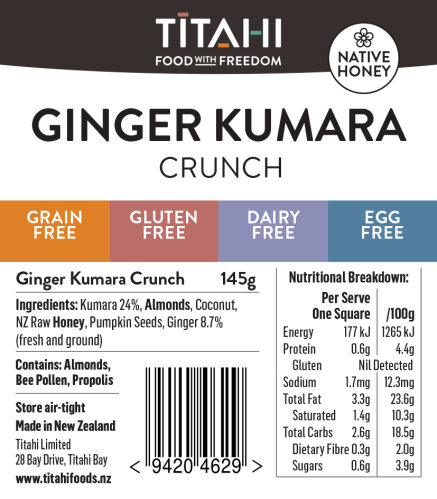 Ginger Kumara Crunch Biscuits